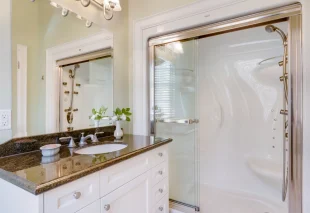 Bathroom glass shower tile