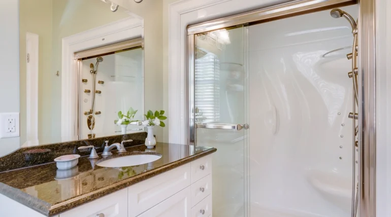 Bathroom glass shower tile
